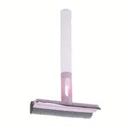 3-in-1 Window & Glass Cleaner — Double-Sided Scrubber with Rubber Squeegee Blad